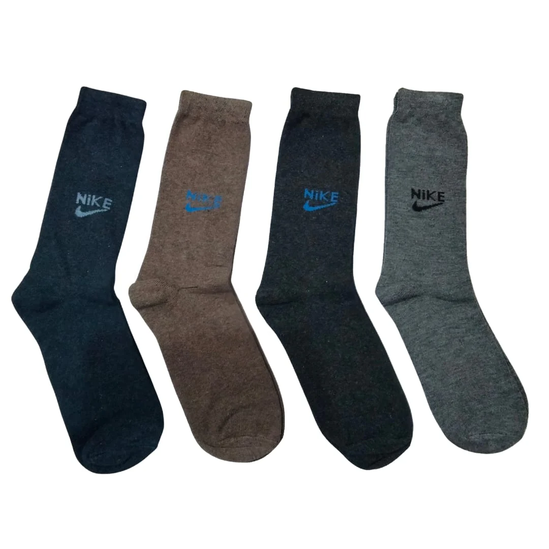 NIKE's Long Cotton Winter Socks-MIX Colors (3 Pairs) - Image 3